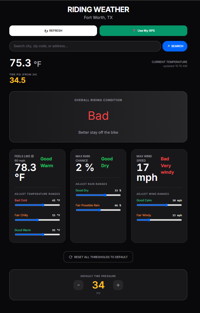 Riding Weather - No Ads
